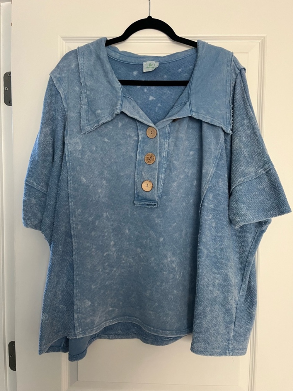 Light Blue Washed Oversized Top